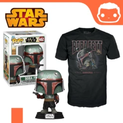 FUNKO #462 - Star Wars - Boba Fett Metallic Exclusive Pop! & Tee Set [Small]
