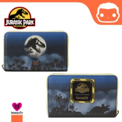 LOUNGEFLY Jurassic Park 30th Anniversary Dino Moon Zip Around Wallet