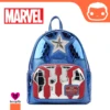 LOUNGEFLY Marvel Shine Captain America Cosplay Mini Backpack 1 LOUNGEFLY Marvel Shine Captain America Cosplay Mini Backpack -Toys Specialty Store MVBK0276