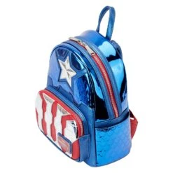 LOUNGEFLY Marvel Shine Captain America Cosplay Mini Backpack -Toys Specialty Store MVBK0276 LFMARVELSHINECAPTAINAMERICAMINIBACKPACK0110QUARTER