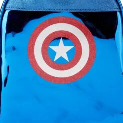 LOUNGEFLY Marvel Shine Captain America Cosplay Mini Backpack -Toys Specialty Store MVBK0276 LFMARVELSHINECAPTAINAMERICAMINIBACKPACK0115DETAIL