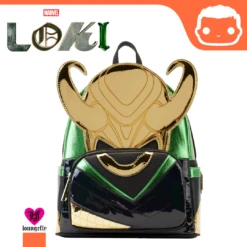 LOUNGEFLY Marvel Shine Loki Mini Backpack