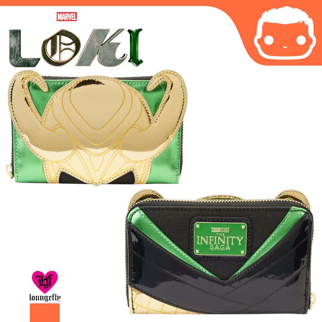 LOUNGEFLY Marvel Shine Loki Zip Around Wallet 3 LOUNGEFLY Marvel Shine Loki Zip Around Wallet