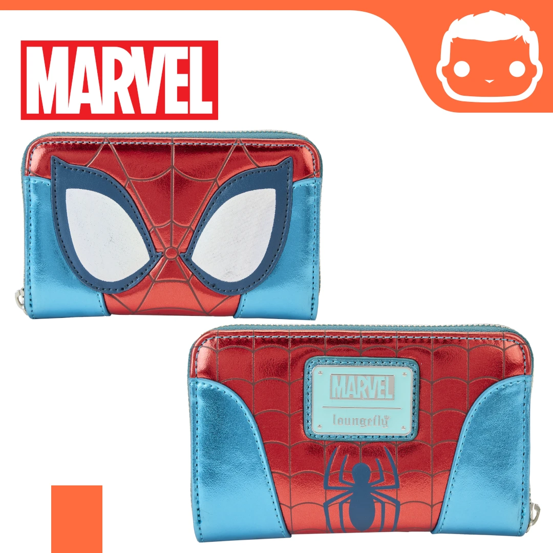 LOUNGEFLY Marvel Spider-Man Shine Zip Around Wallet 3 LOUNGEFLY Marvel Spider-Man Shine Zip Around Wallet