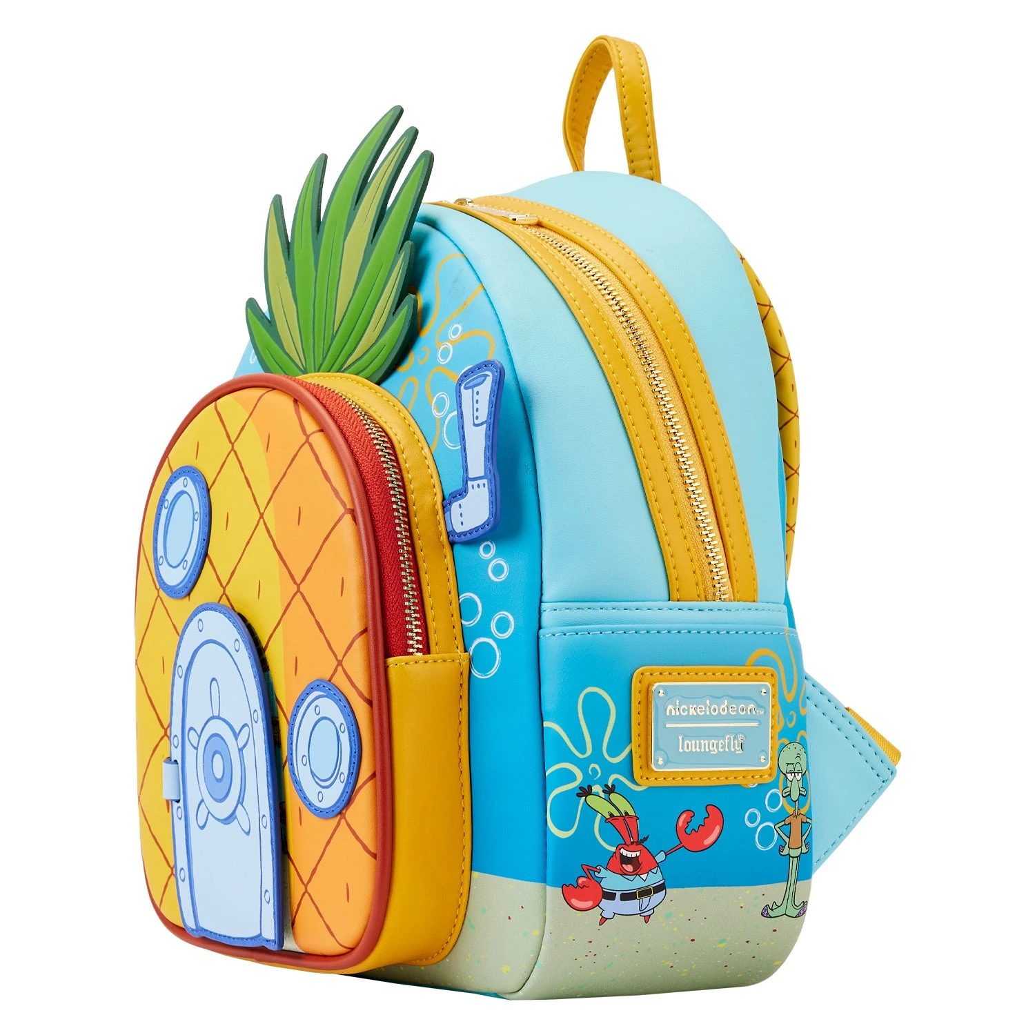 LOUNGEFLY Nickelodeon Spongebob Squarepants Pineapple House Mini Backpack 7 LOUNGEFLY Nickelodeon Spongebob Squarepants Pineapple House Mini Backpack - Image 5