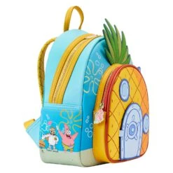 LOUNGEFLY Nickelodeon Spongebob Squarepants Pineapple House Mini Backpack 12 LOUNGEFLY Nickelodeon Spongebob Squarepants Pineapple House Mini Backpack -Toys Specialty Store NICBK0066 LFNICKELODEONSPONGEBOBSQUAREPANTSPINEAPPLEHOUSEMINIBACKPACK0522SIDE2