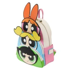 LOUNGEFLY Cartoon Network Power Puff Girls Triple Pocket Mini Backpack -Toys Specialty Store PPGBK0001 LFCNPOWERPUFFGIRLSTRIPLEPOCKETBACKPACK0292QUARTER