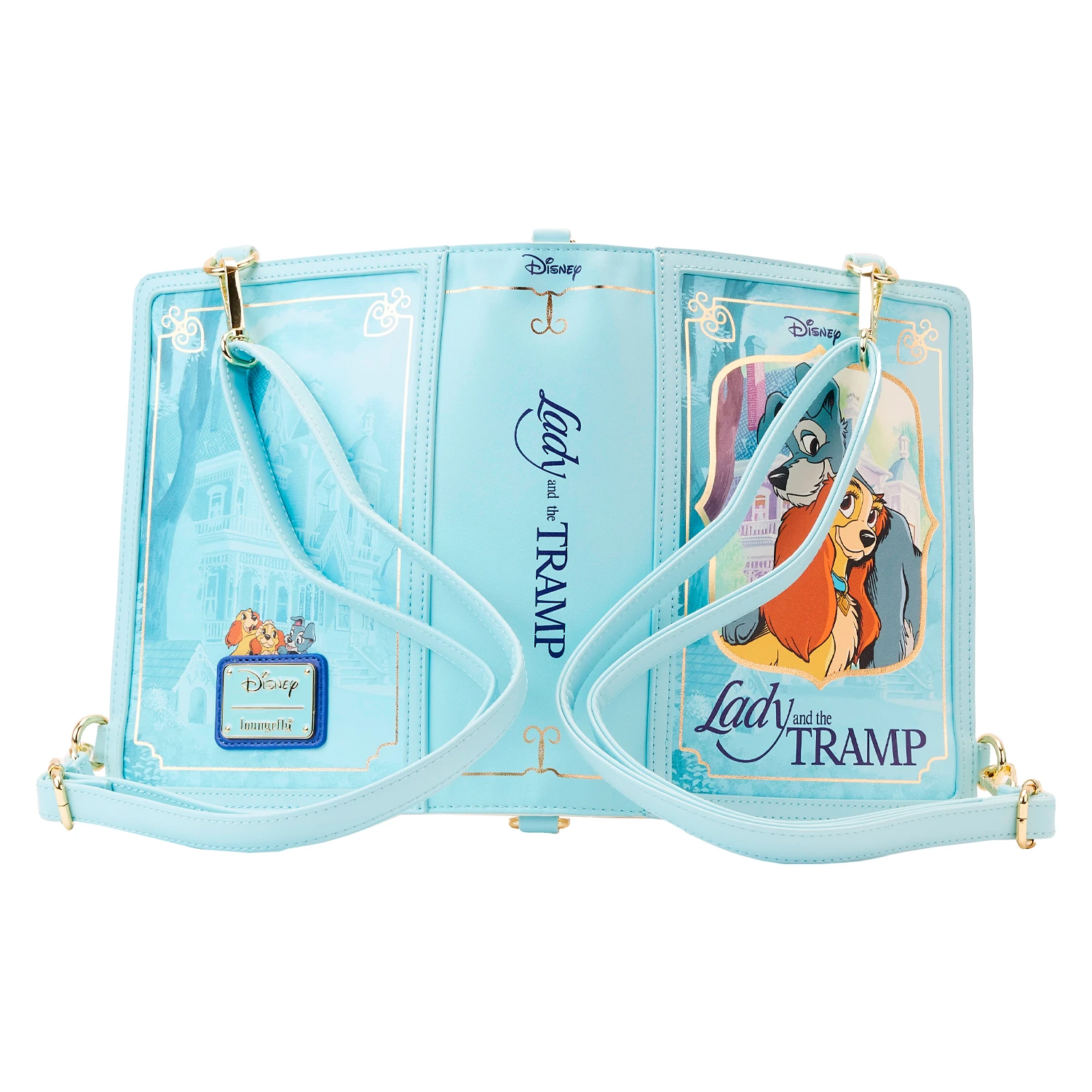 LOUNGEFLY Disney Lady And The Tramp Classic Book Convertible Crossbody 7 LOUNGEFLY Disney Lady And The Tramp Classic Book Convertible Crossbody - Image 5