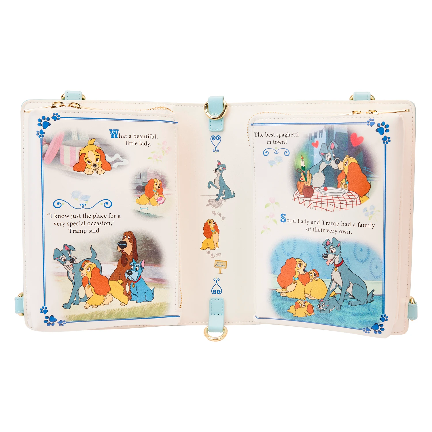 LOUNGEFLY Disney Lady And The Tramp Classic Book Convertible Crossbody 8 LOUNGEFLY Disney Lady And The Tramp Classic Book Convertible Crossbody - Image 6