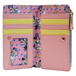 LOUNGEFLY Minnie And Daisy Pastel Polka Dot Flap Wallet 5 LOUNGEFLY Minnie And Daisy Pastel Polka Dot Flap Wallet -Toys Specialty Store WDWA2434 2