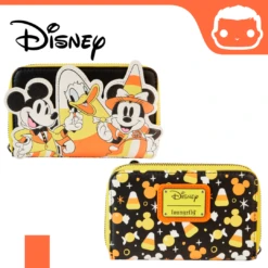 LOUNGEFLY Mickey And Friends Candy Corn Zip Around Wallet [Pre-Order]